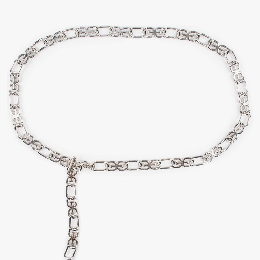 Sam Edelman Fully Adjustable Double-e Logo Chain Link Dress Belt